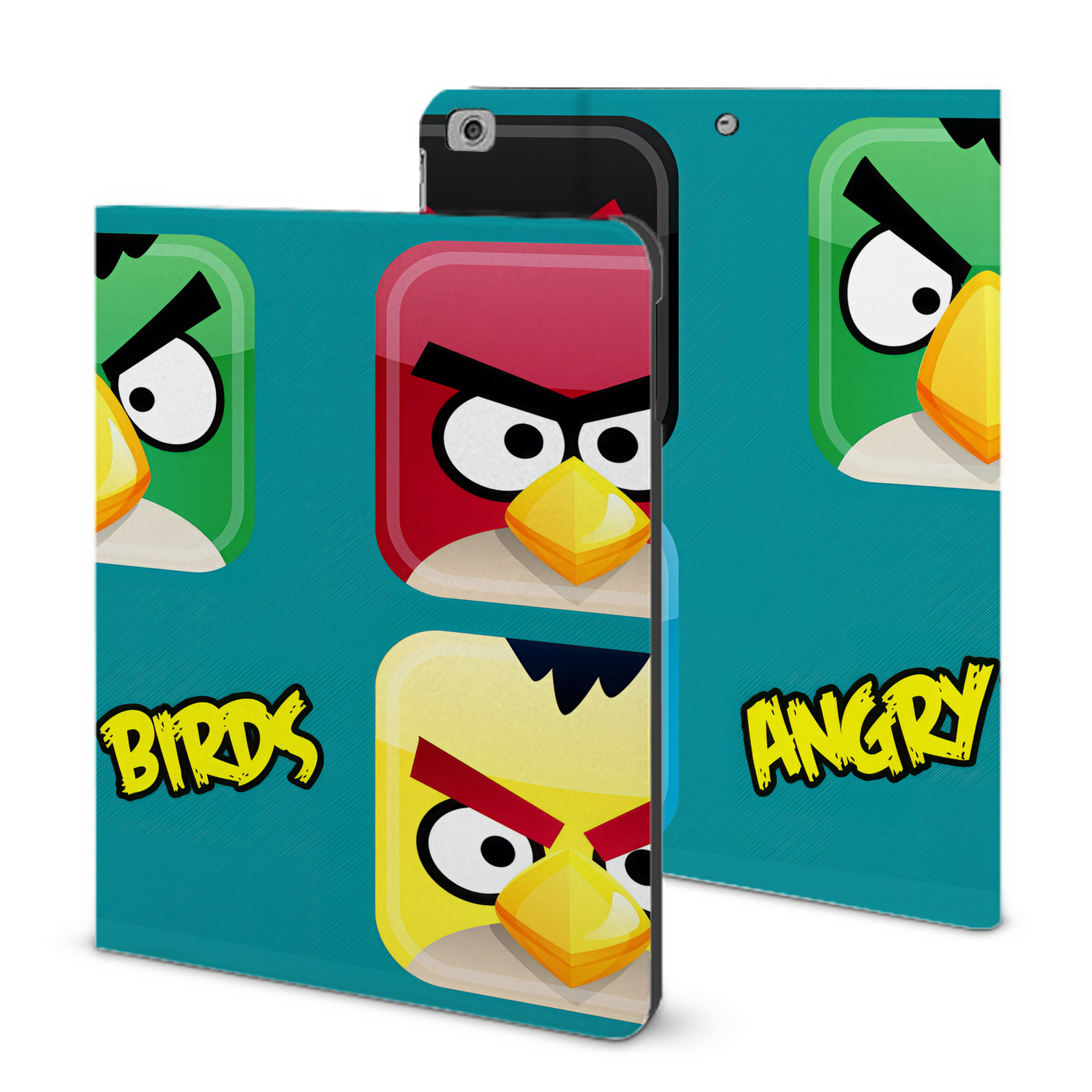 （画像用） Angry Birds アングリーバード IPad ケース ブック型 PUレザー TPU 耐衝撃 軽量 薄型 ペン収納なし 全面保護 IPad 各モデル対応